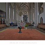 Sächsische Impressionen " der Dom zu Bautzen, Blick zum Chor...."