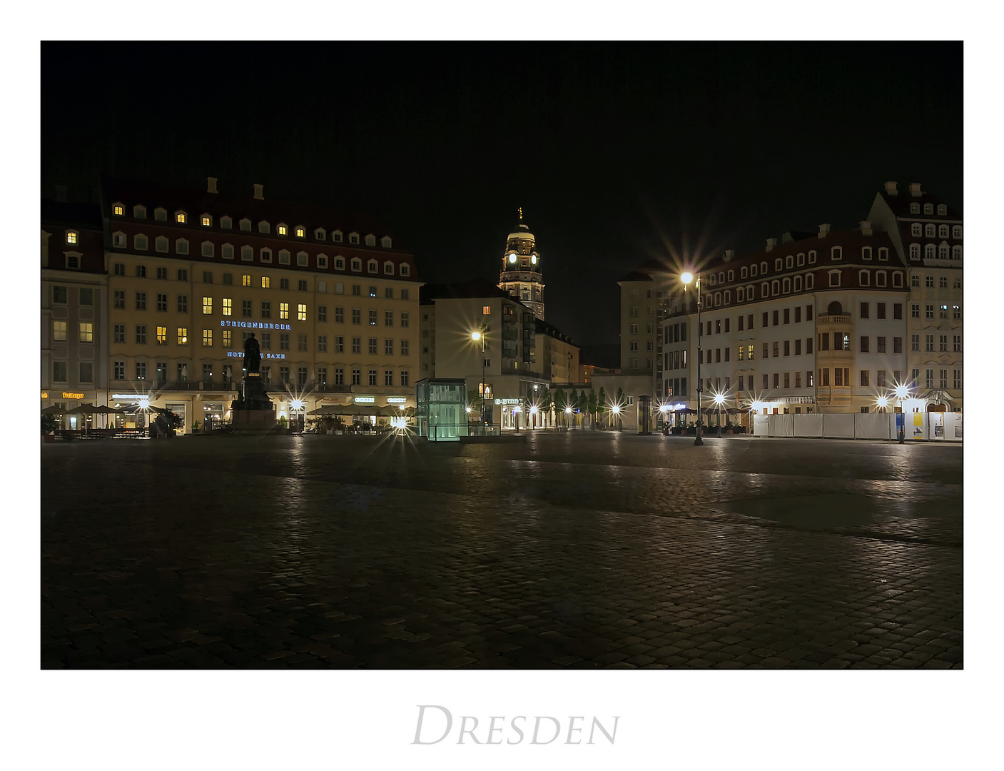 Sächsische Impressionen " Dresden, bei Nacht...."