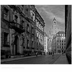 Sächsische Impressionen " Dresden - Blick auf die Frauenkirche, in der Abendsonne "
