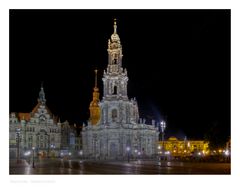 Sächsische Impressionen " Dresden - Blick auf die Hofkirche "