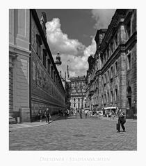 Sächsische Impressionen " Dresden - Blick zum Fürstenzug...."