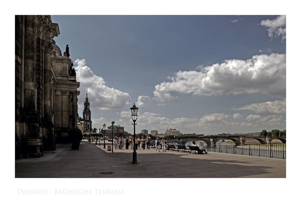 Sächsische Impressionen " Dresden - Brühlsche Terrasse "