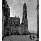 Sächsische Impressionen " Dresden - der Blick zur Hofkirche....