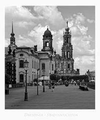 Sächsische Impressionen " Dresden - der Blick zur Hofkirche....