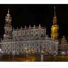 Sächsische Impressionen " Dresden - die Hofkirche, bei Nacht... "