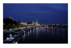 Sächsische Impressionen " Dresden - Skyline bei Nacht "