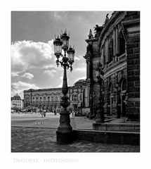 Sächsische Impressionen " Dresdner - Blick zum Theaterplatz "