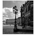 Sächsische Impressionen " Dresdner - Blick zum Theaterplatz "