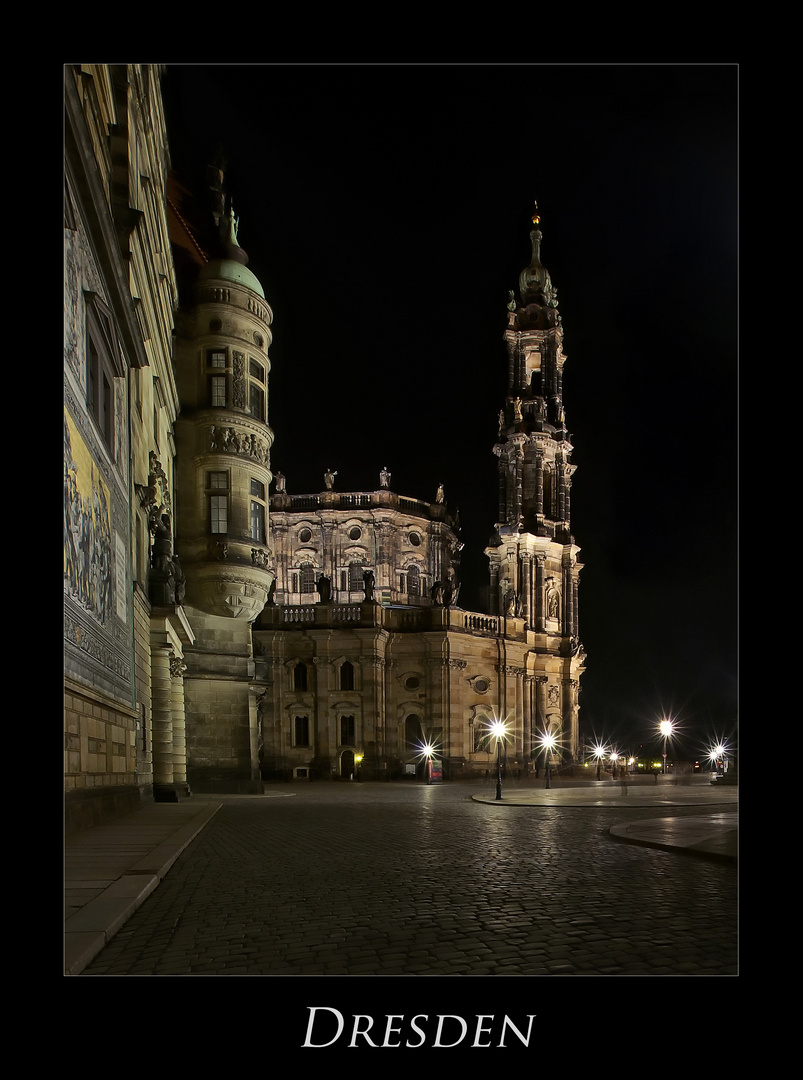 Sächsische Impressionen " Dresdner - Stadtansichten, bei Nacht******.... "