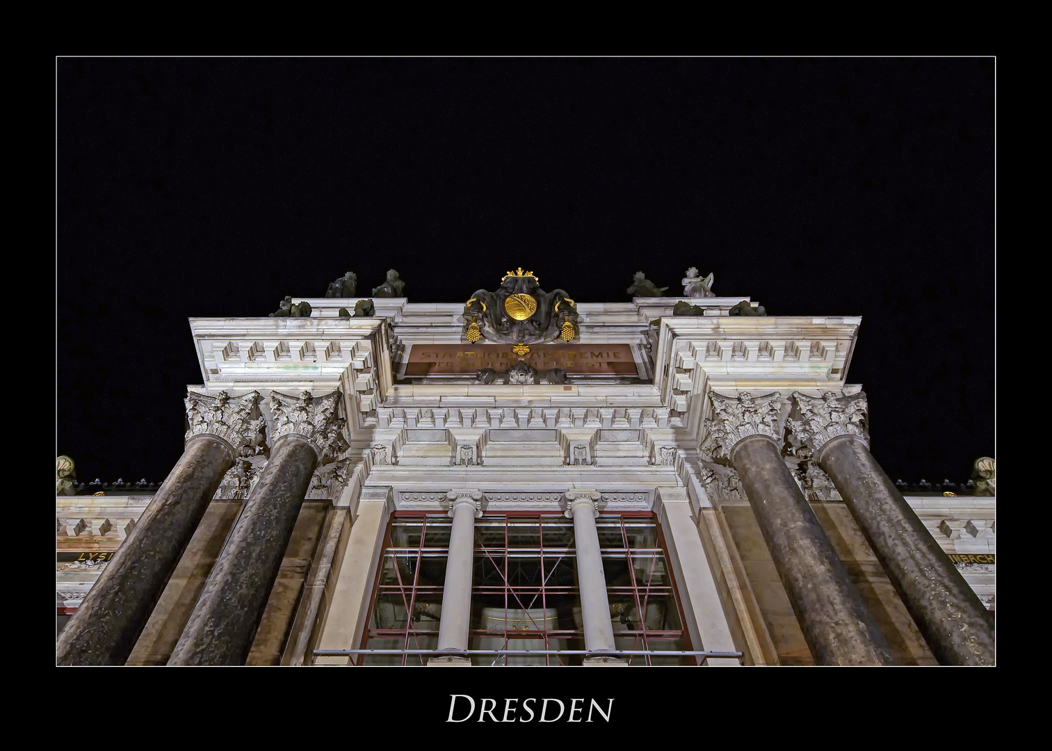 Sächsische Impressionen " Dresdner - Stadtansichten, bei Nacht************.... "