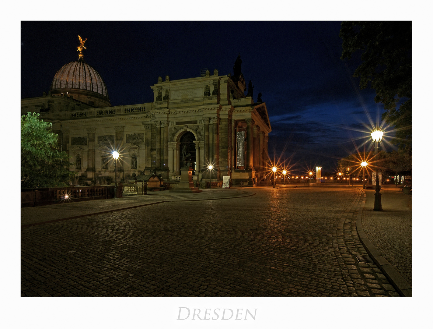 Sächsische Impressionen " Dresdner - Stadtansichten, bei Nacht*********.... "