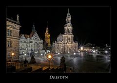 Sächsische Impressionen " Dresdner - Stadtansichten, bei Nacht************.... "