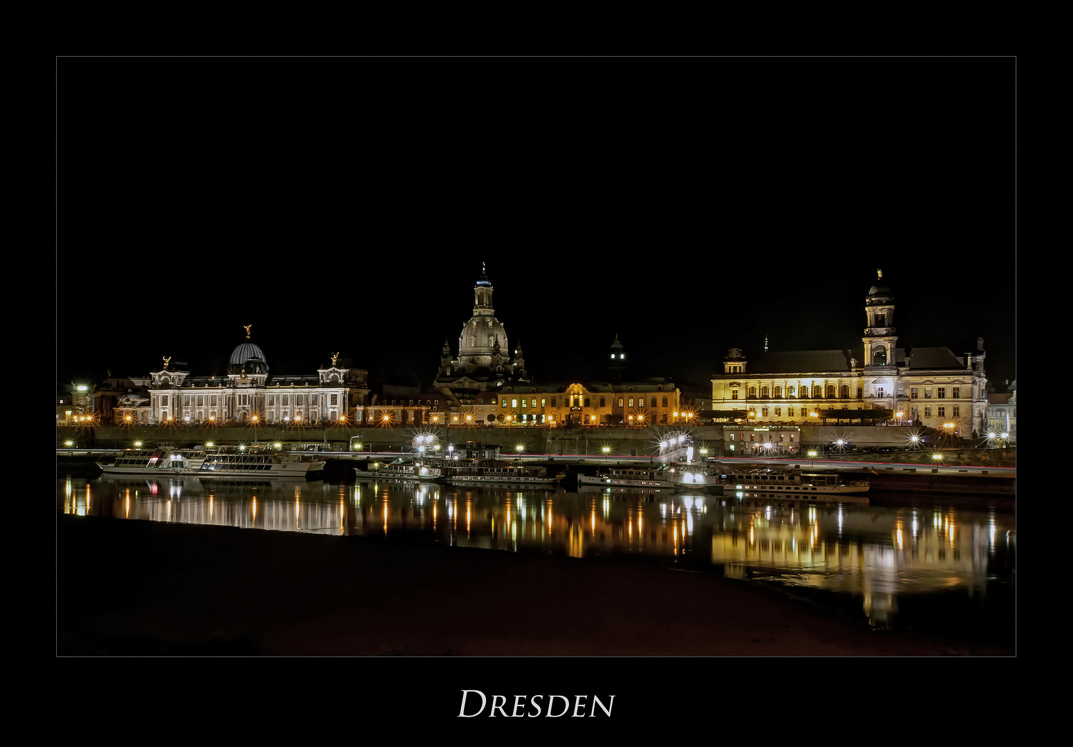 Sächsische Impressionen " Dresdner - Stadtansichten, bei Nacht**********.... "