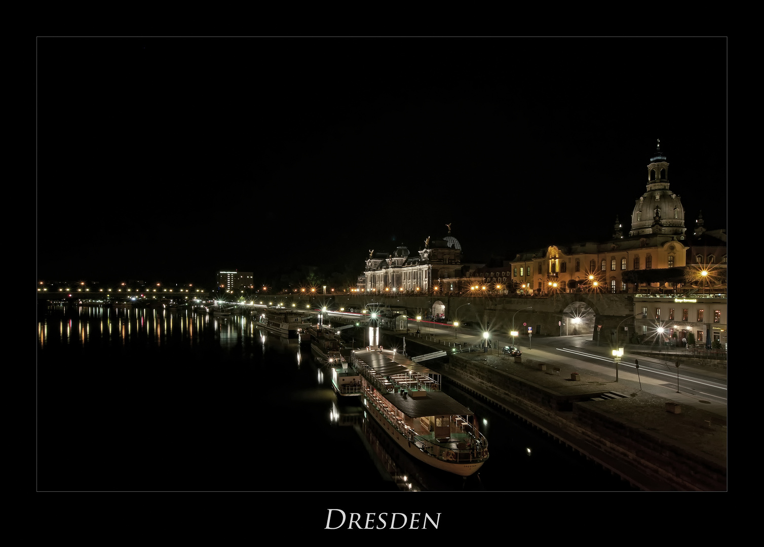 Sächsische Impressionen " Dresdner - Stadtansichten, bei Nacht********.... "