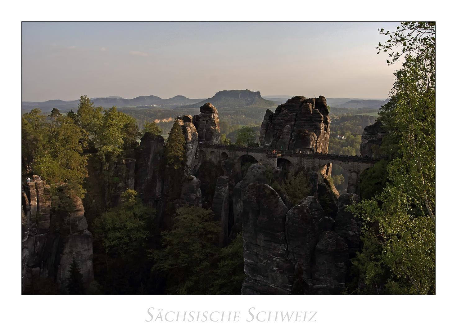 Sächsische Impressionen " Elbsandsteingebirge - Blick zur Bastei..."