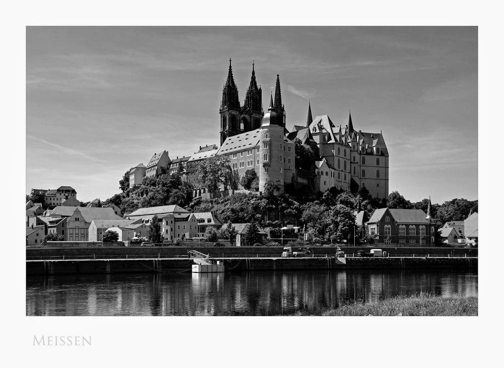 Sächsische Impressionen " Meißen - der Blick zur Albrechtsburg und dem DOM "