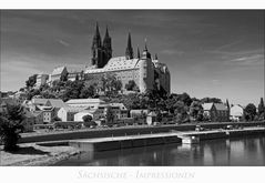 Sächsische Impressionen " Meißen - der Blick zur Albrechtsburg und dem DOM... "