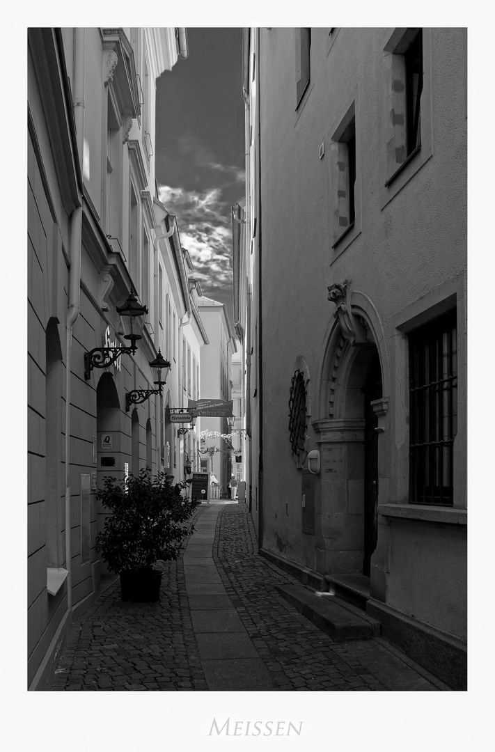 Sächsische Impressionen " Meißen - Kleine Gasse