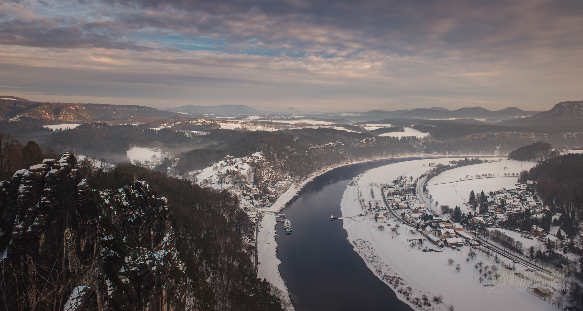 Sächsische Schweiz Bastei im Winter