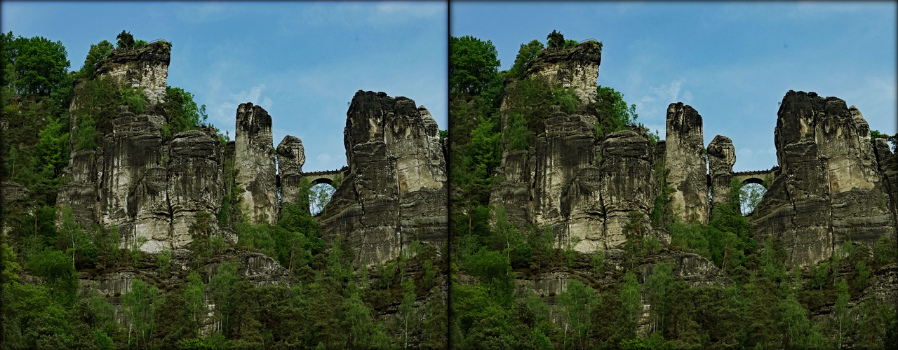 Sächsische Schweiz Basteibrücke (3D-X-View Cha)