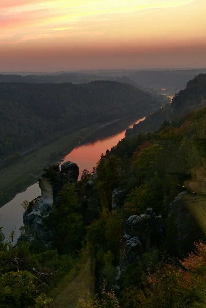 Sächsische Schweiz  -  Blick von der Bastei