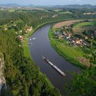 Sächsische Schweiz, Blick von der Bastei in das Tal der Elbe