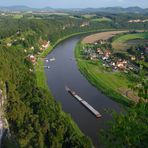 Sächsische Schweiz, Blick von der Bastei in das Tal der Elbe