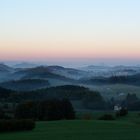 Sächsische Schweiz im Morgennebel (oberhalb von Saupsdorf)