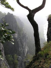 Sächsische Schweiz- Oktobermorgen über der Elbe