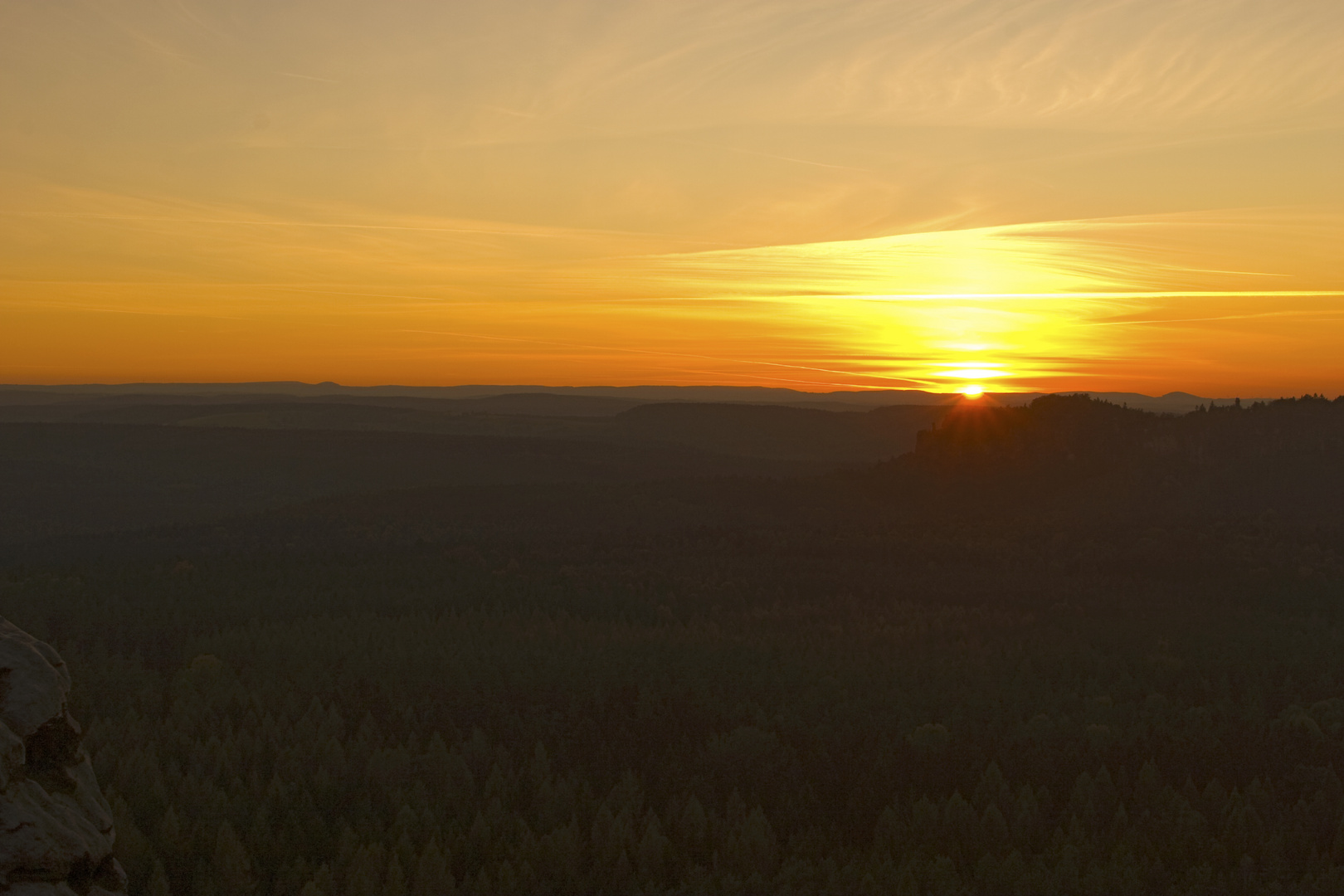 Sächsische Schweiz Sonnenuntergang