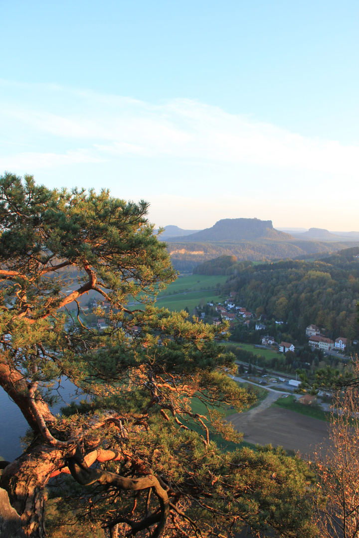 Sächsischen Schweiz, Blick auf  Lilienstein