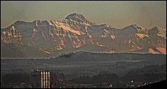 Säntis am Abend,  40 km Distanz!