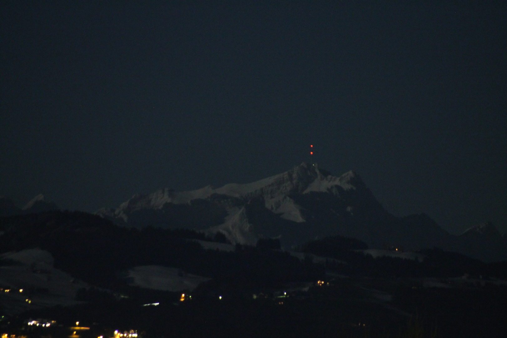 Säntis bei Vollmond