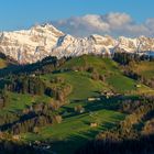 Säntis im Abendlicht, von Oberhelfenschwil