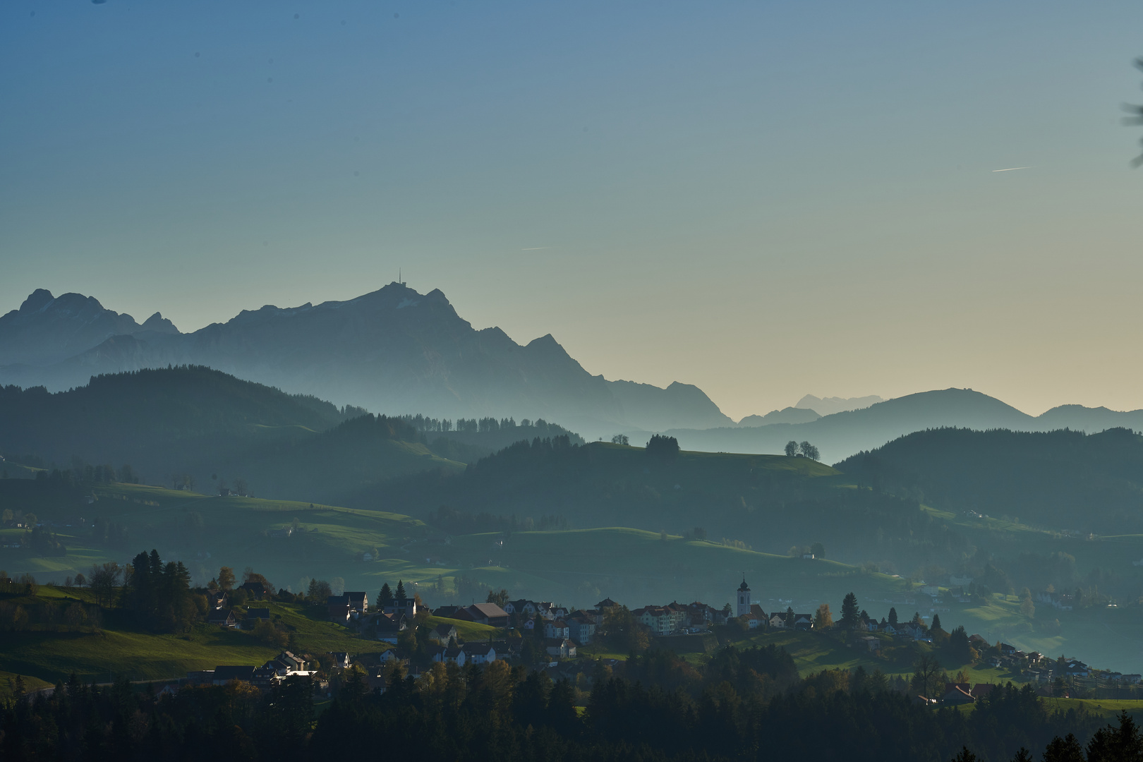 Säntis im Herbstlichen Appenzellerland