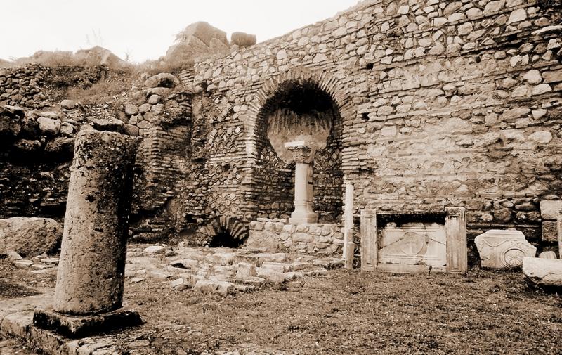 Säule im Stadion von Delphi