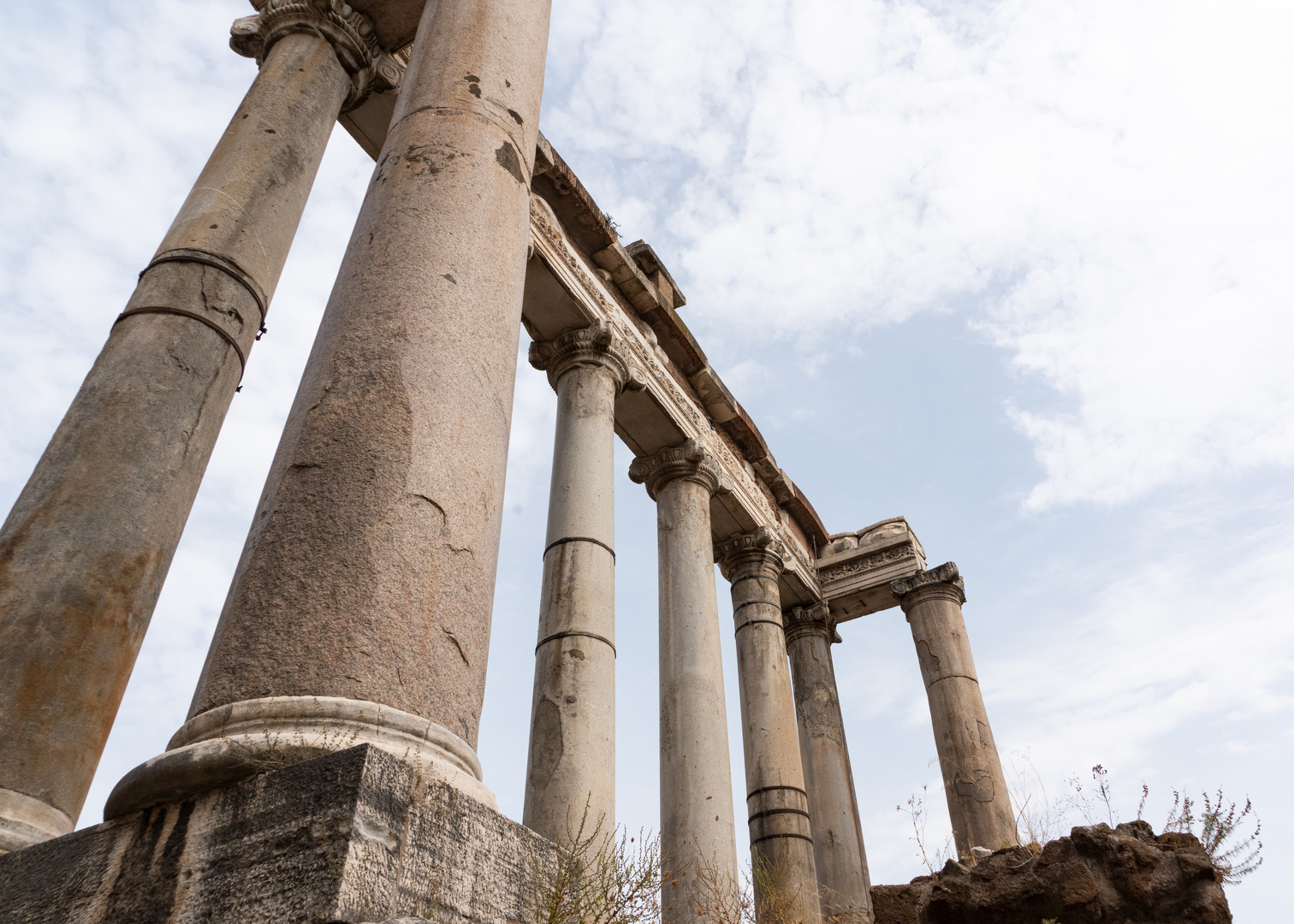 Säulen eines Tempels im Forum Romanum