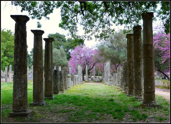 .... Säulen im " Antiken Olympia "....