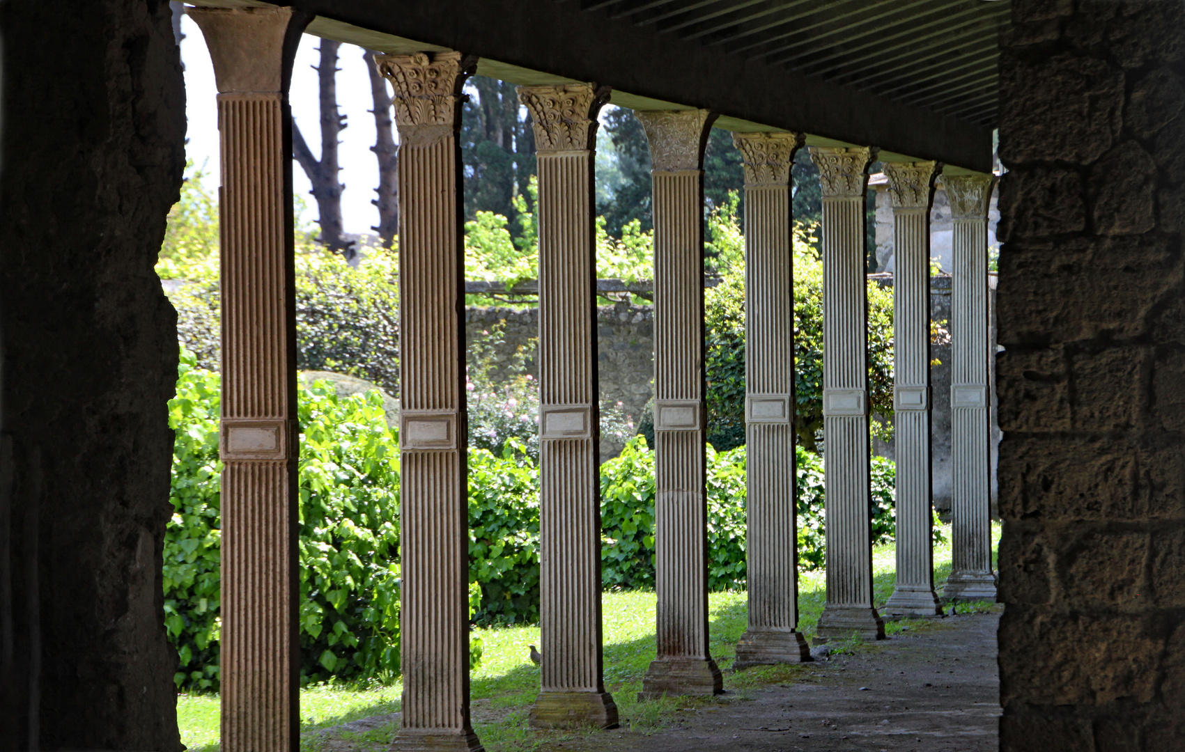 Säulengang in Pompeji