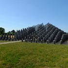 Säulenpyramide Dreieich, Aussicht auf Frankfurt Skyline (1)