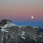 Säuling mit untergehendem Vollmond