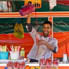 Saftverkäufer in Marrakech, Marokko 2017