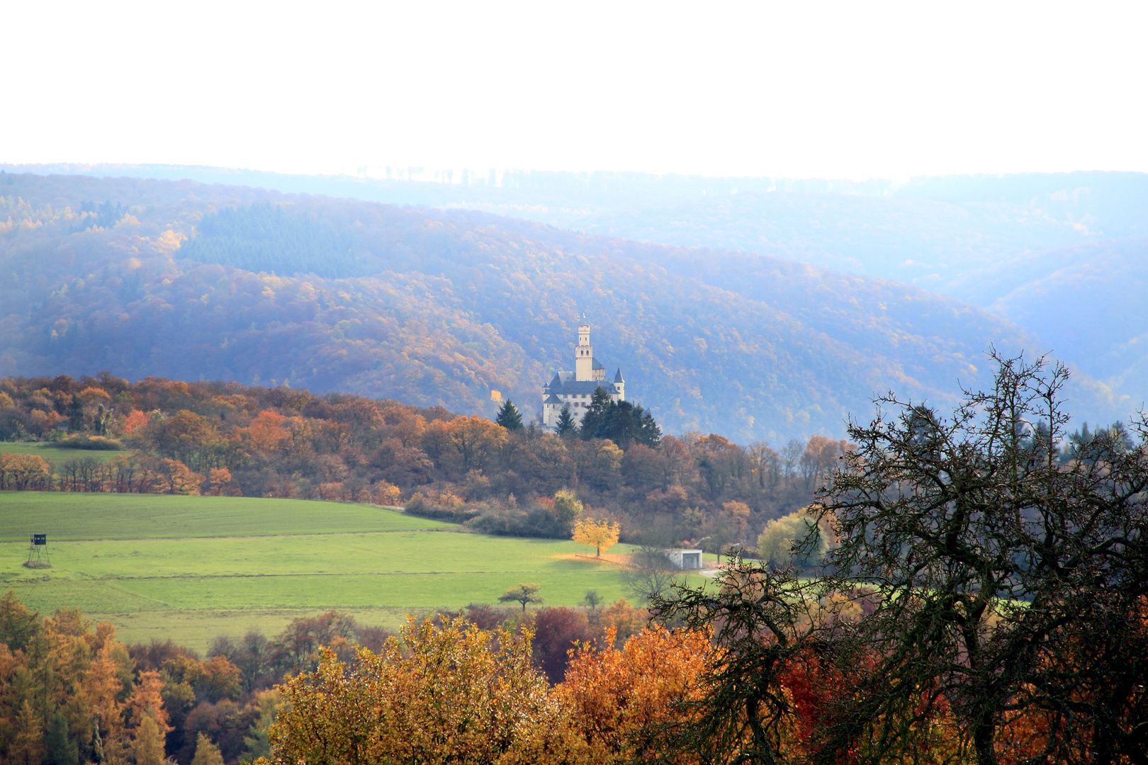 Sagenhafte Marksburg im Rheintal