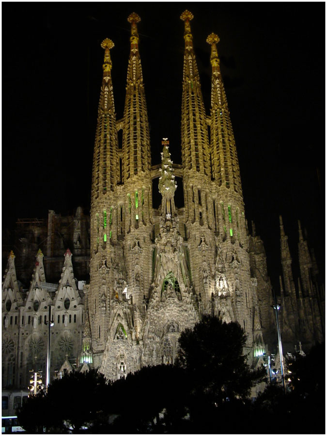 Sagrada Familia (Barcelona) bei Nacht