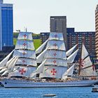 Sagres vor der Waterfront von Halifax