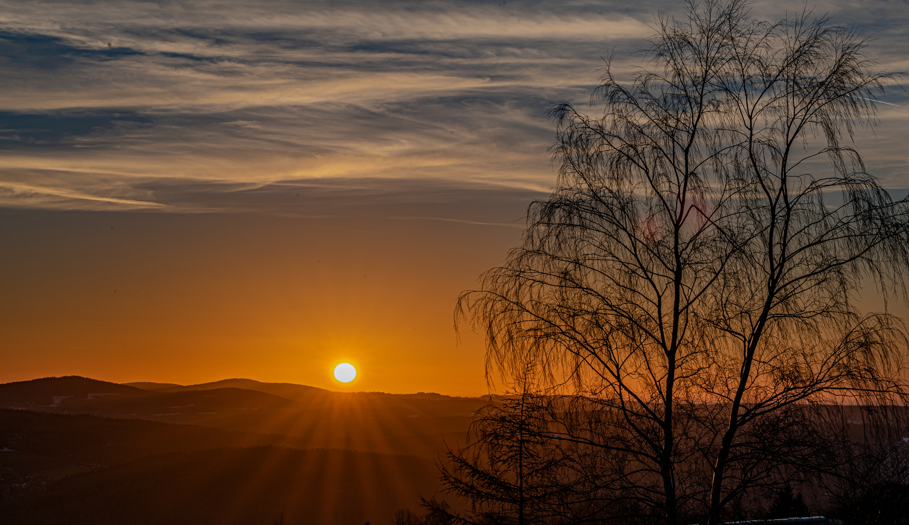 Saharanebel-Sonnenuntergang im Erzgebirge-3