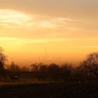 Saharastaub und Sonnenuntergang