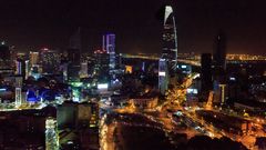 Saigon bei Nacht - Ausblick Chill Sky Bar 26. Etage