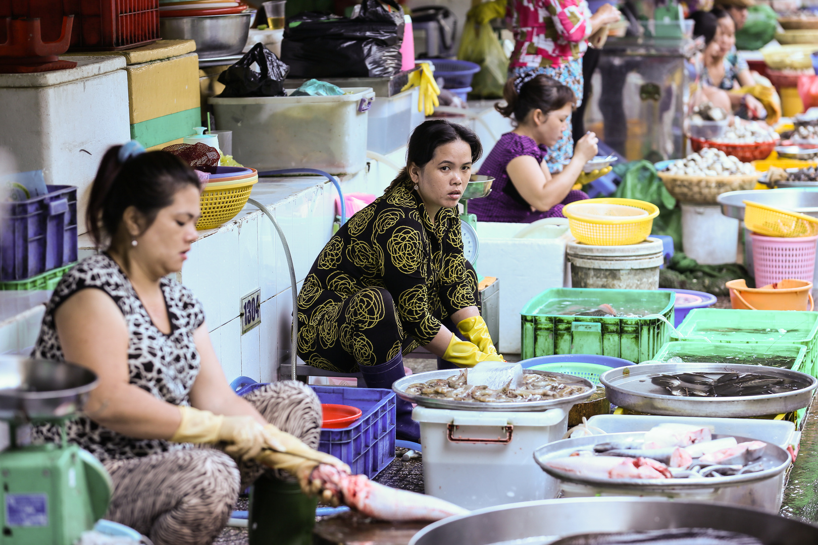 Saigon, Cho Ben Than Markt, Fischverkauf