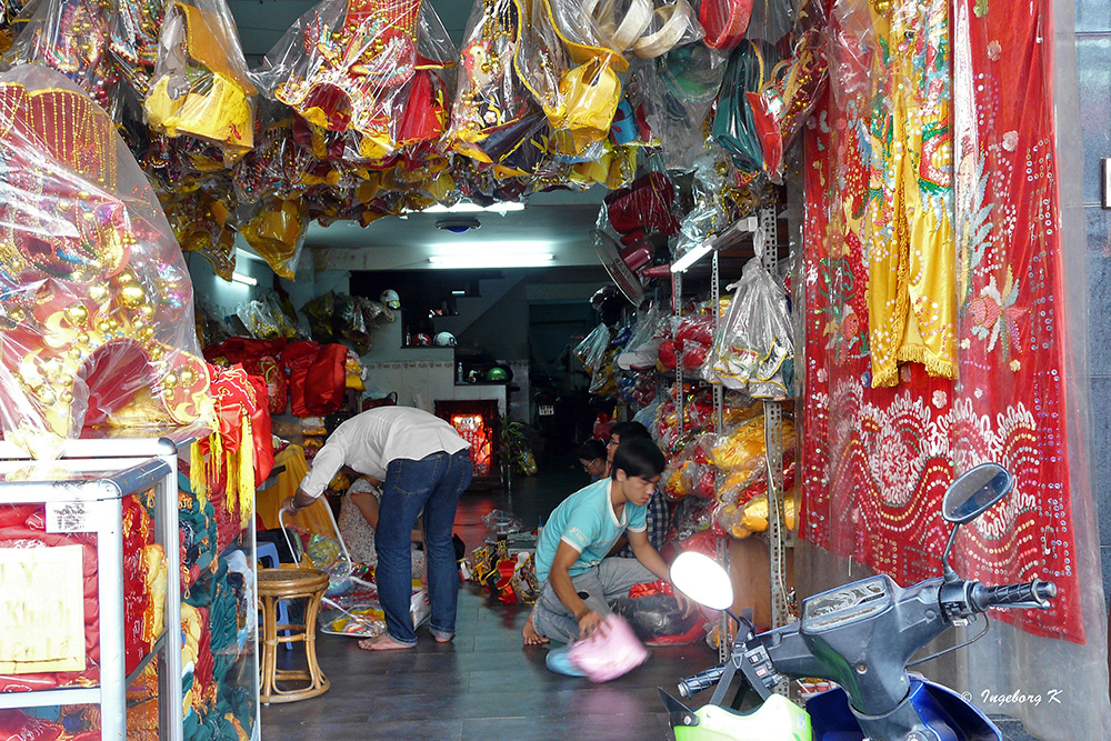 Saigon - ein Geschäft für Stoffe
